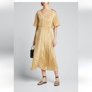 Vince textured v neck dress